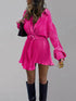 'Amara' Button Up Dropped Shoulder Shirt Dress - Celes Fashion